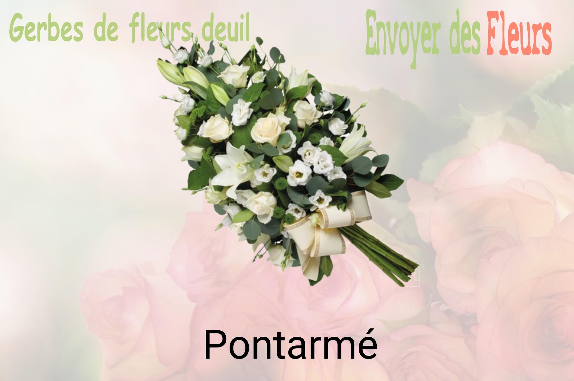 Gerbe de fleurs de deuil livrée à Pontarmé